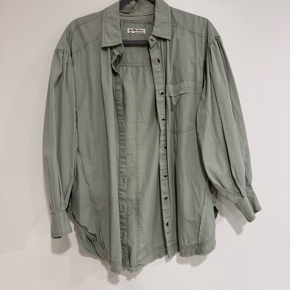 We The Free Sage Green Shirt Jacket